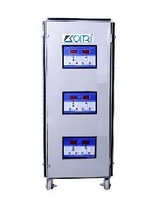 Koiri 10 KVA 3 Phase Copper Wound Servo Voltage Stabilizer (250-460V)- Natural Air Cooled