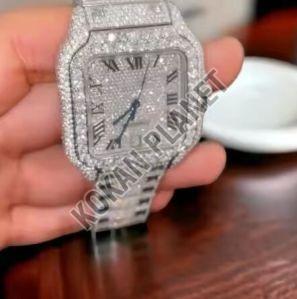 Mens Best Luxury Round Diamond Watch