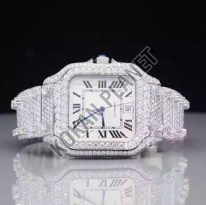 Mens Exclusive Luxury Dial Moissanite Diamond Watch