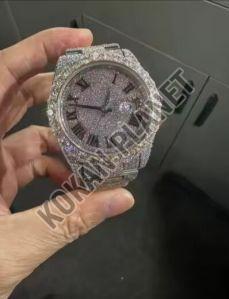 Mens High-Quality Luxury VVS Moissanite Diamond Iced Out Hip Hop Watch