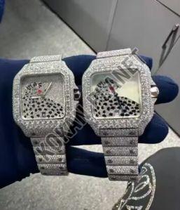Mens High Quality VVS Moissanite Diamond Watch