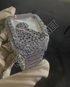 Mens Modern Luxury Moissanite Diamond Watch