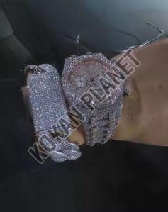 Mens Sky Drive VVSD Automatic Luxury Moissanite Diamond Watch