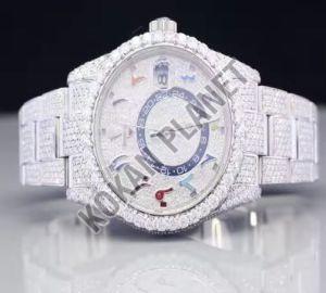 Mens Sky Drive VVSD Luxury Automatic Moissanite Diamond Watch