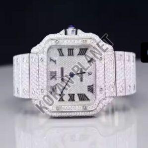 Mens Top Rated Luxury Moissanite Diamond Automatic Watch