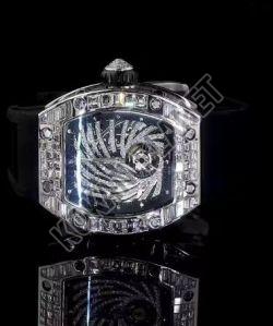 Mens Top-Tier Handmade Iced Out Moissanite Diamond Hip Hop Watches