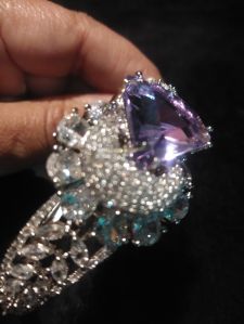 Luxury Amethyst Purple Crystal Cubic Zirconia Bracelet