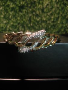 Stunning Gold Plated Cubic Zirconia Bracelet