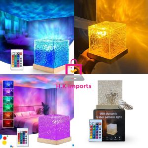 Dynamic Rotating Water Ripple Night Light