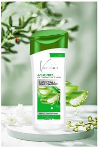 vartikas acne free aloe vera oil control face wash