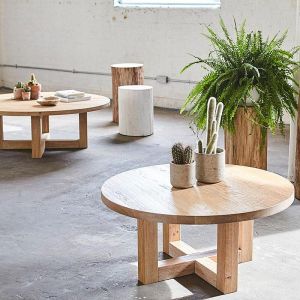 LUXA Round  Wooden Coffee Table