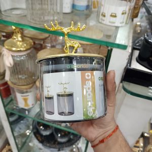 Glass Sugar Bowl Set