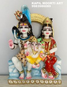 Marble Shankar Parvati Moorti
