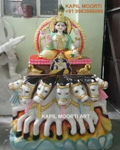 Marble Surya Dev Moorti