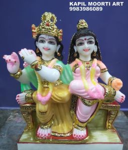 Marble Jugal Jodi Radha Krishna Moorti
