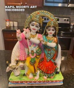 Marble Jugal Jodi Radha Krishna Moorti
