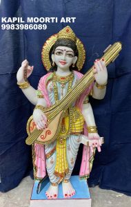 Marble Saraswati Maa Moorti