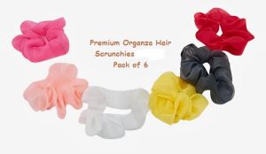Premium Organza Hair Scrunchies-RB-48-Light