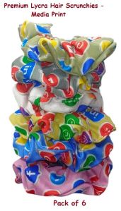 Premium Lycra Hair Scrunchies- media design-RB-45