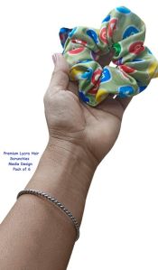 Premium Lycra Hair Scrunchies- media design-RB-45