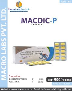 DICLOFENAC POTASSIUM 50MG PARACETAMOL 325 MG TAB