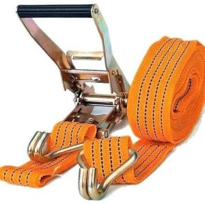 Orange Polyester Ratchet Lashing Strap