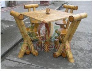 Bamboo Dining Table Set