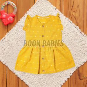 Baby Girl Bright Yellow Cotton Frock