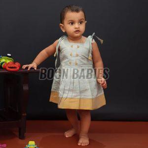 Baby Girl Silk Frock with Cute Tassels