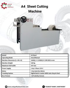 A4 Sheet Cutting Machine Economy Model