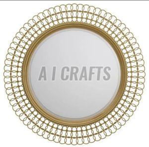 Round Framed Wall Mirror