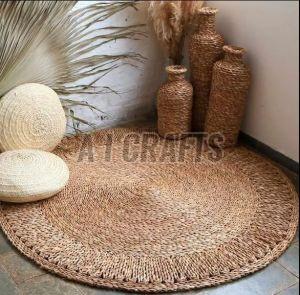 Round Stylish Jute Rug Mat