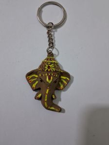 Handmade Ganesha Cow Dung Key Chain