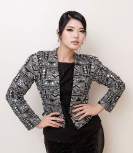 Short Black Embroidered Mirror Work Jacket