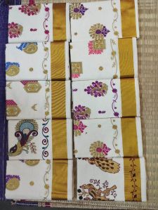 Kerala Embroidery Saree