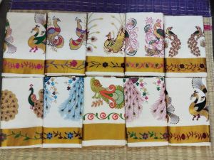 Kerala Embroidery Saree