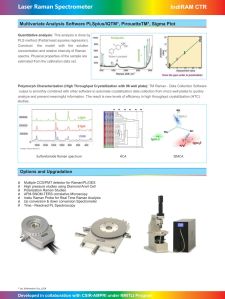 CTR 300 Raman Spectrometer System