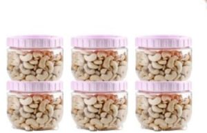 Round Inter Lock Jar Set of 6 Pcs