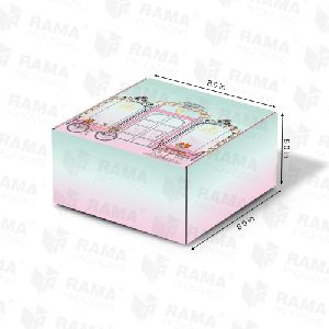 8x8x5 Cake Box Multicolor Print