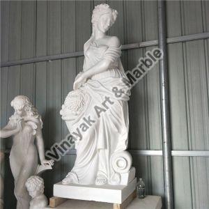 White Marble Women Statues