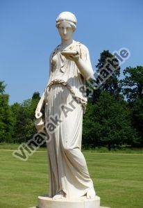 White Marble Women Statues