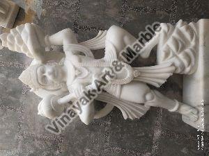 Veer Hanuman Marble Statue