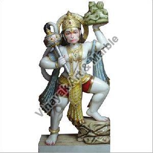 Veer Hanuman Marble Statue