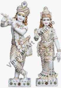 Marble Radha Krishna Statue