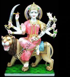 Marble Sherawali Mata Statue