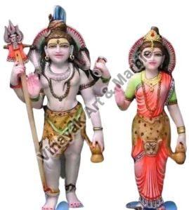 Marble Shiv Parvati Statue