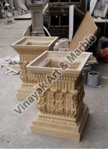 Sandstone Tulsi Pot