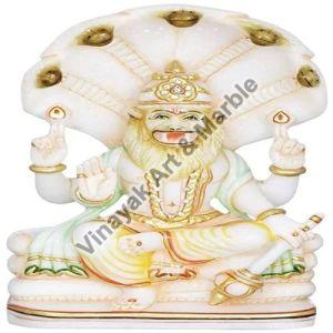 White Marble Narasimha Statue