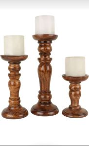 Mango Wood Wooden Candle Holder