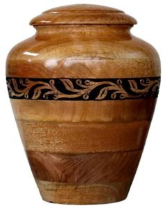 Wooden Urn Jar